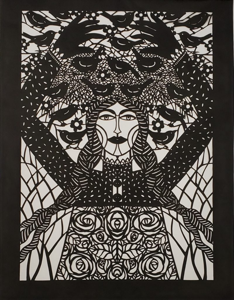 Girl with Bird Nest on Her Head (sold) Attic Gallery